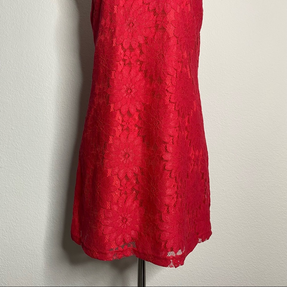 CeCe Berry Pink Floral Lace Shift Dress - Picture 4 of 8